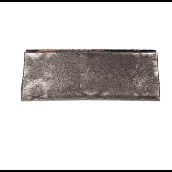 Jimmy Choo metallic embossed long clutch - Picture 4 of 5